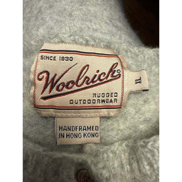 Vintage 90's Woolrich crewneck three silver button closing  gray size medium - Picture 2 of 12